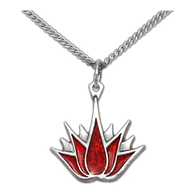 Collar de tatuaje de loto esmaltado