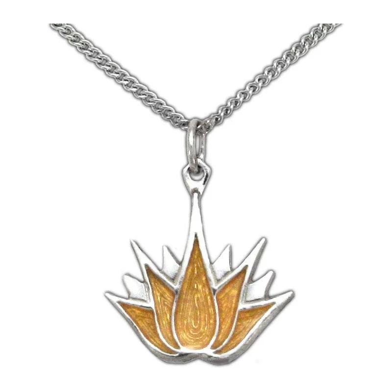 Collar de tatuaje de loto esmaltado