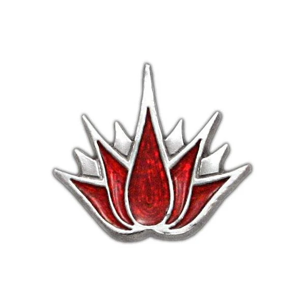 Pin de tatuaje de loto esmaltado
