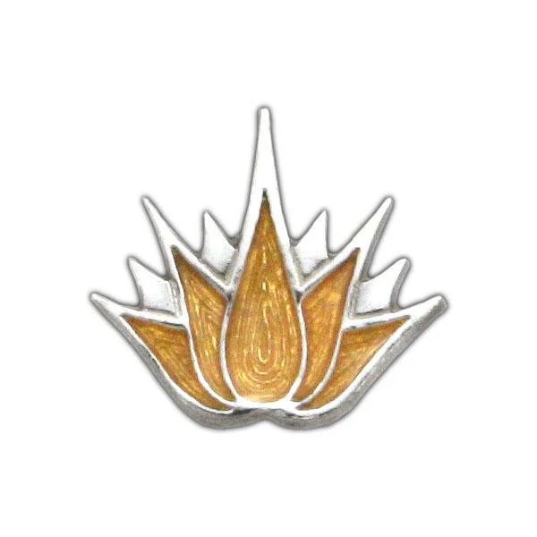 Pin de tatuaje de loto esmaltado