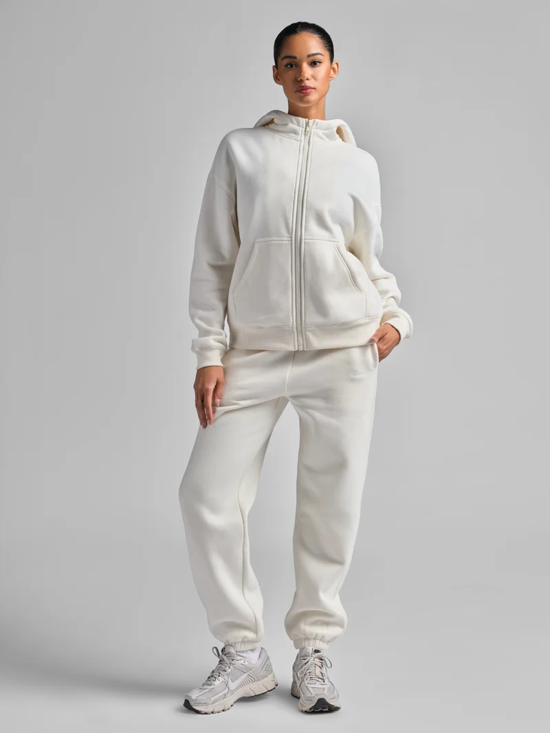 Basic Crop Zip Hoodie