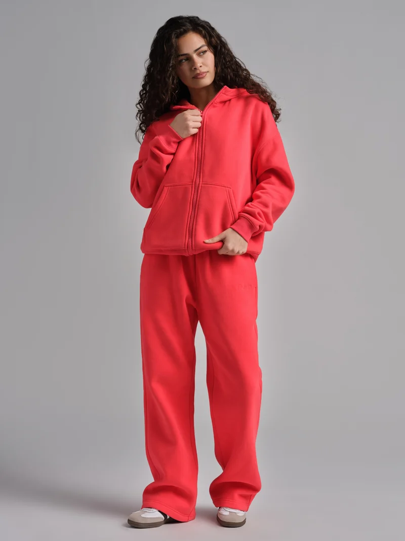 Basic Crop Zip Hoodie
