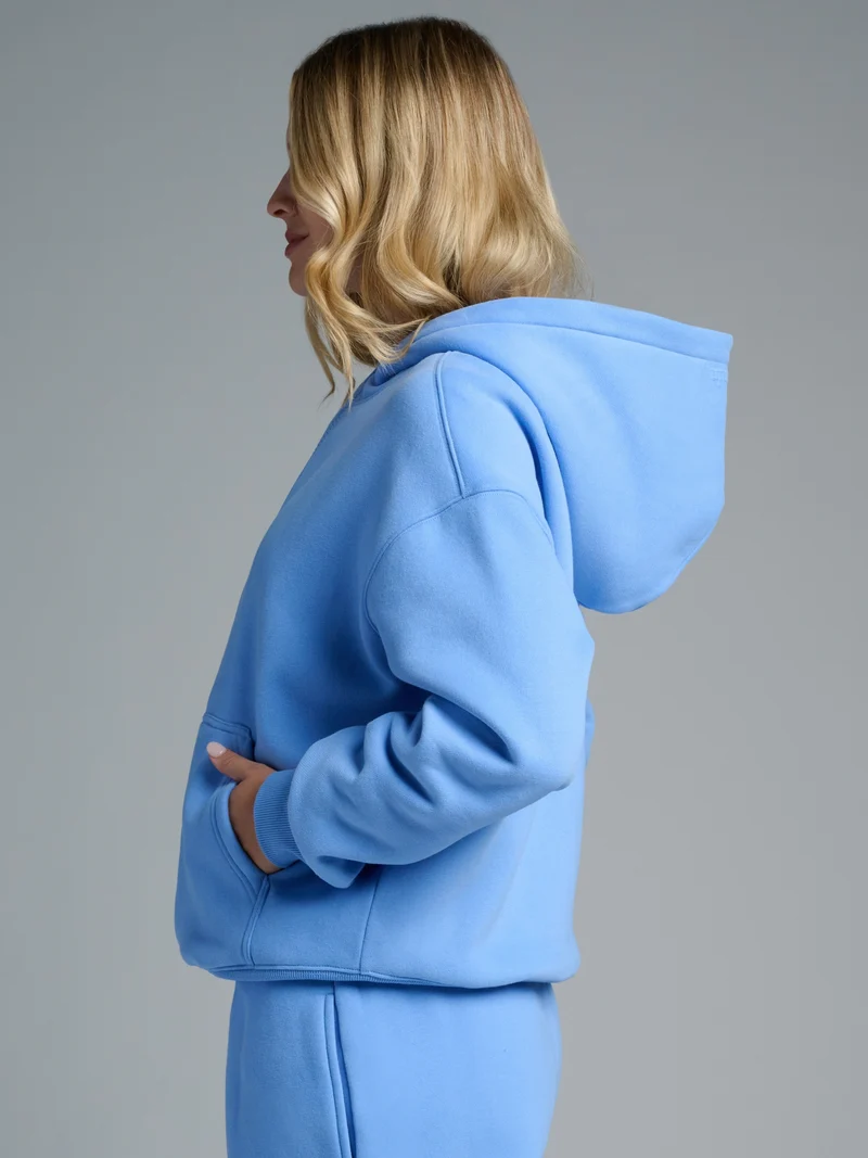Basic Crop Zip Hoodie