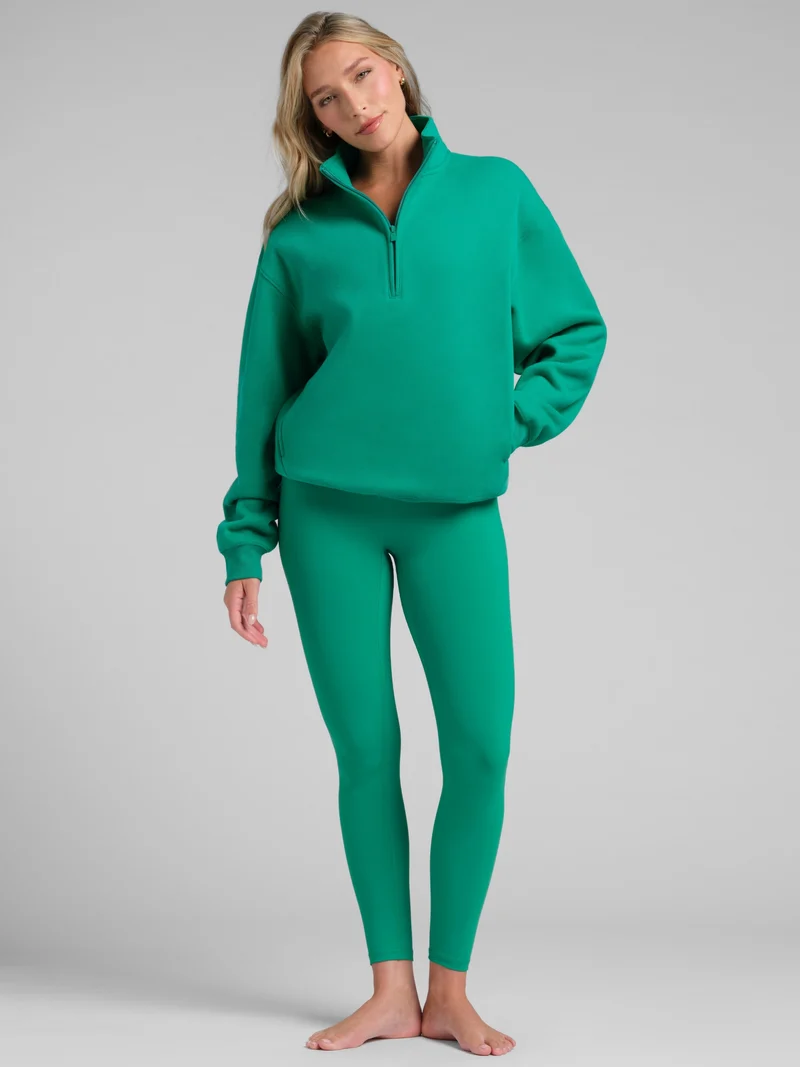 Basic Quarter Zip Mock Neck