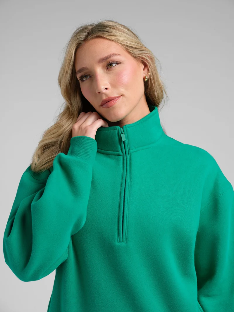 Basic Quarter Zip Mock Neck