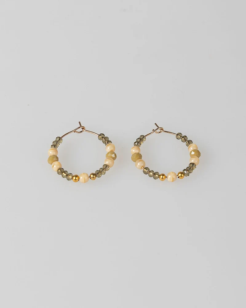 Pendientes aro con abalorios