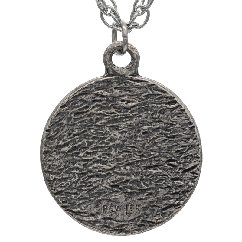 Steel Alphabet Medallion - Pewter