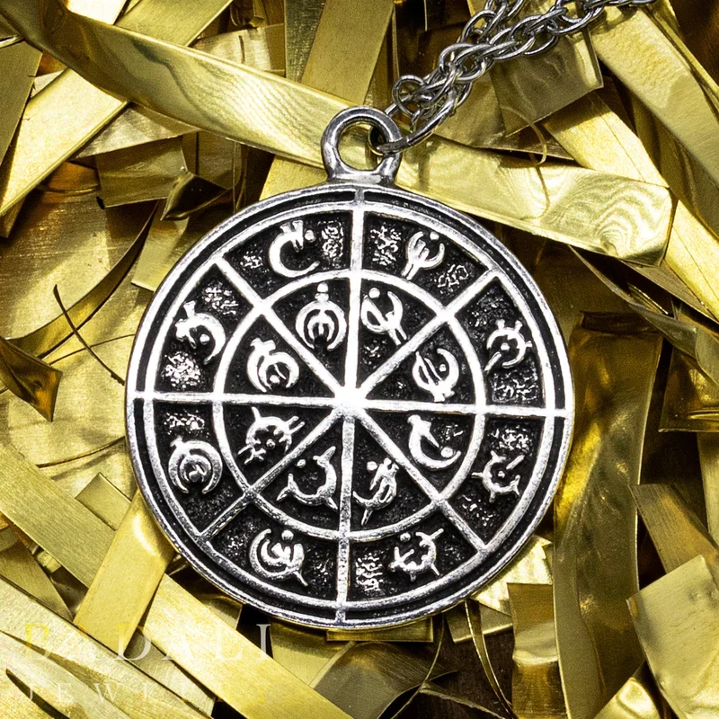 Steel Alphabet Medallion - Silver