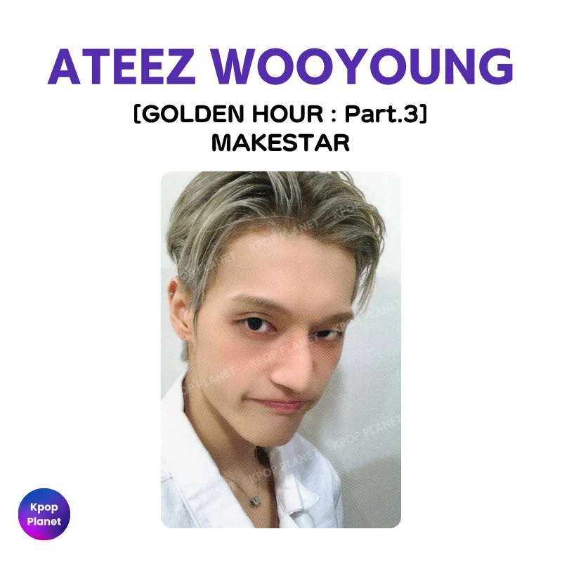 ATEEZ WOOYOUNG Photocard [ GOLDEN HOUR : Part.3 ] MAKESTAR