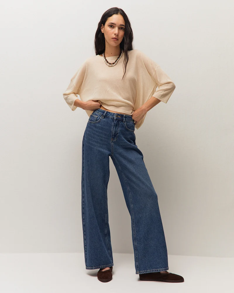 Pantalón denim fluido