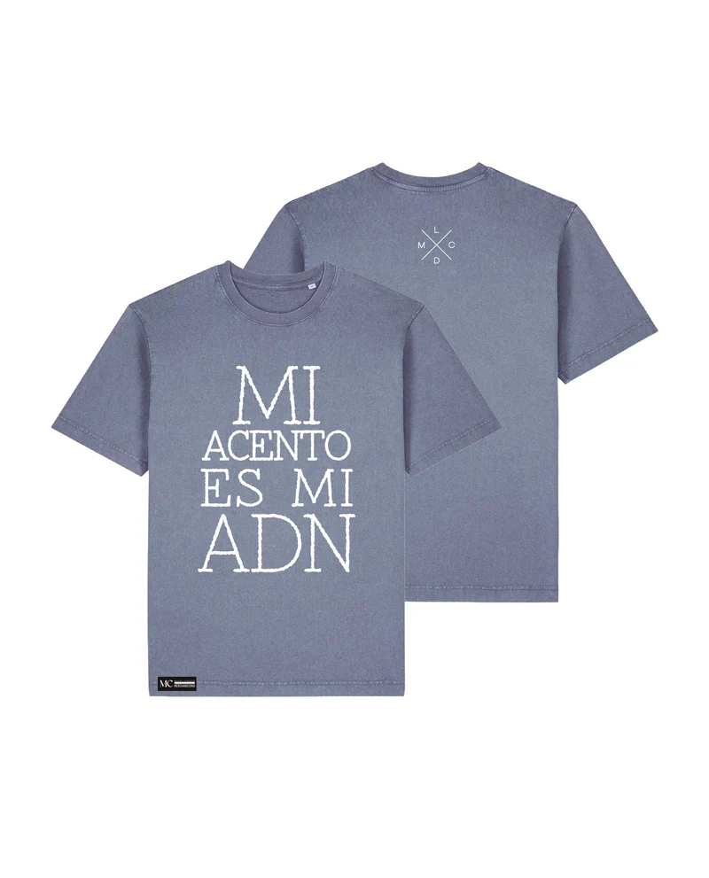 Manuel Carrasco - Camiseta Unisex "Mi Acento" Azul Vintage