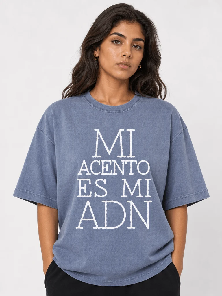 Manuel Carrasco - Camiseta Unisex "Mi Acento" Azul Vintage