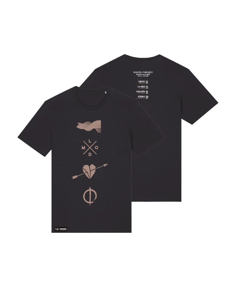 Manuel Carrasco - Camiseta Unisex "Salvaje desde la Raíz" Negra