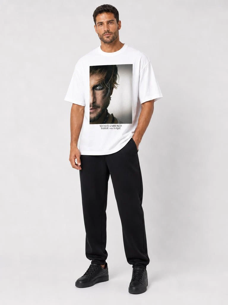 Manuel Carrasco - Camiseta Unisex "Salvaje desde la Raíz" Blanca