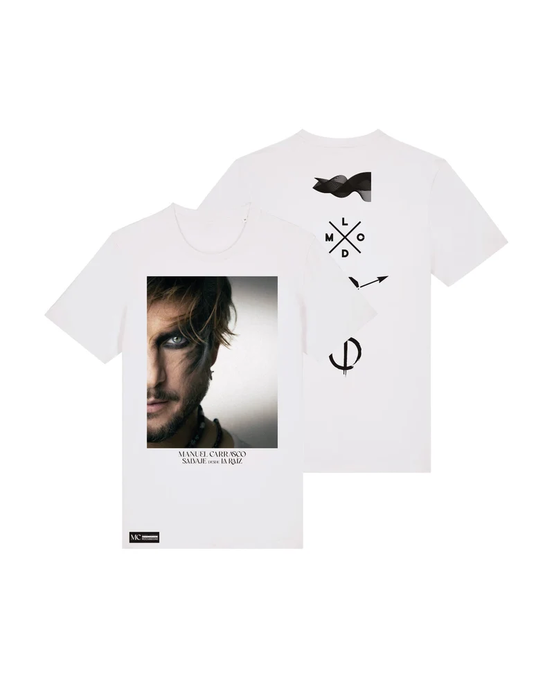Manuel Carrasco - Camiseta Unisex "Salvaje desde la Raíz" Blanca