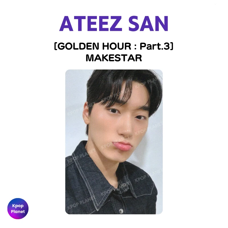 ATEEZ SAN Photocard [ GOLDEN HOUR : Part.3 ] MAKESTAR