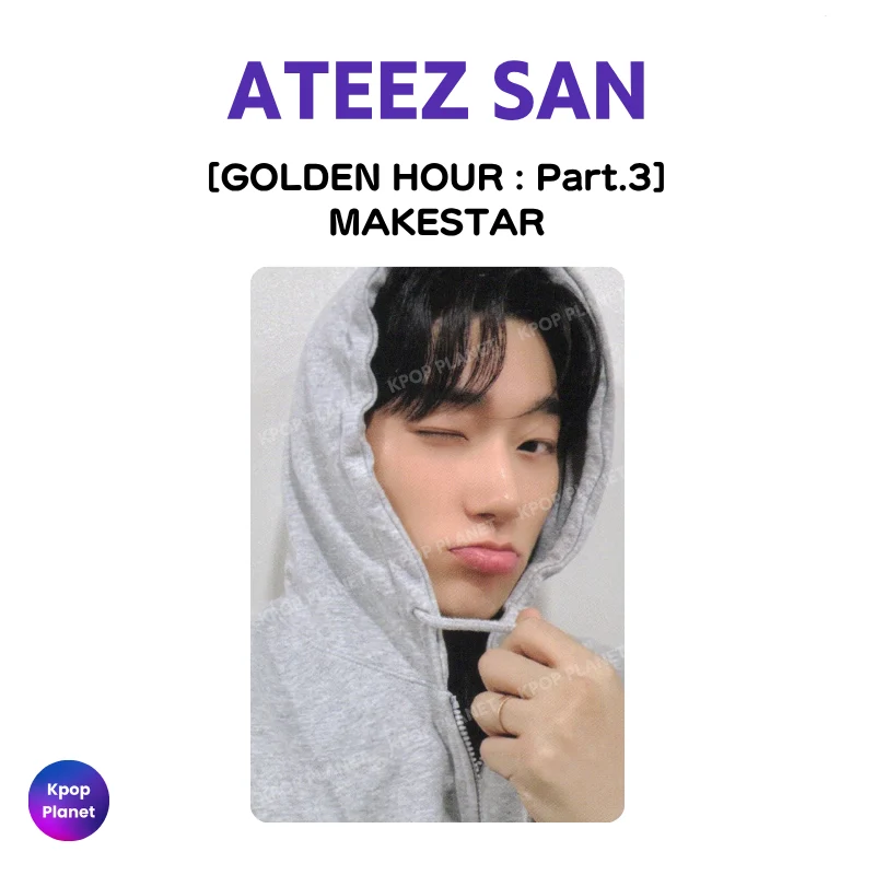 ATEEZ SAN Photocard [ GOLDEN HOUR : Part.3 ] MAKESTAR