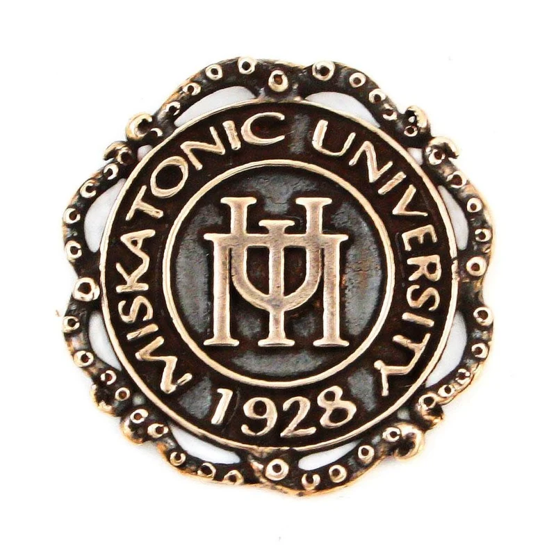 Pin de la Universidad de Miskatonic con cinta de tentáculo - Bronce