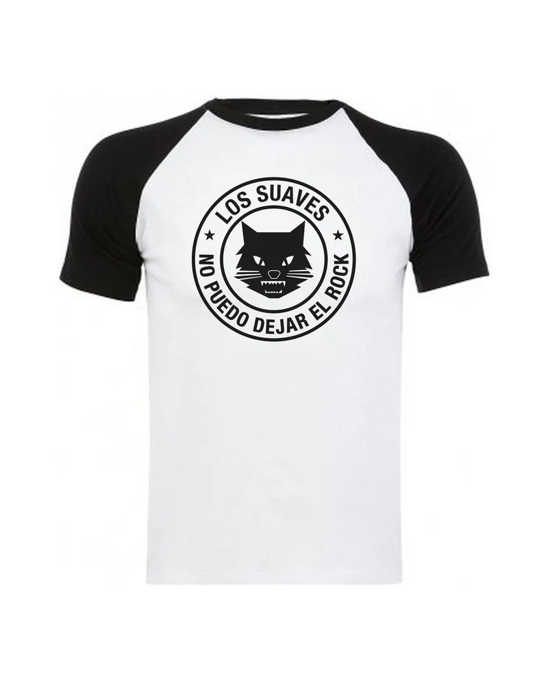 Los Suaves - Camiseta Bicolor "No Puedo Dejar el Rock" Unisex