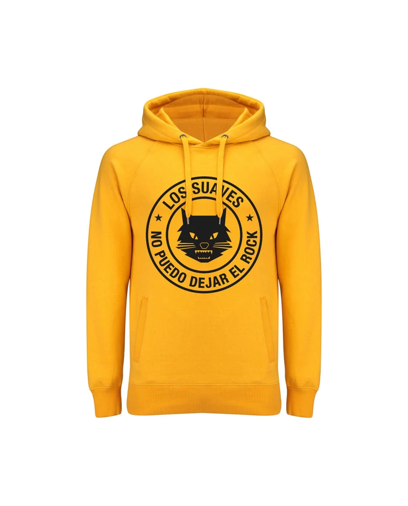 Los Suaves - Sudadera Capucha Doble Bolsillo "No Puedo Dejar el Rock"