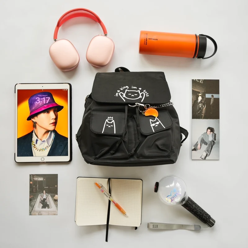 BTS Suga - I'm a King I'm a Boss Backpack (In-Stocks)