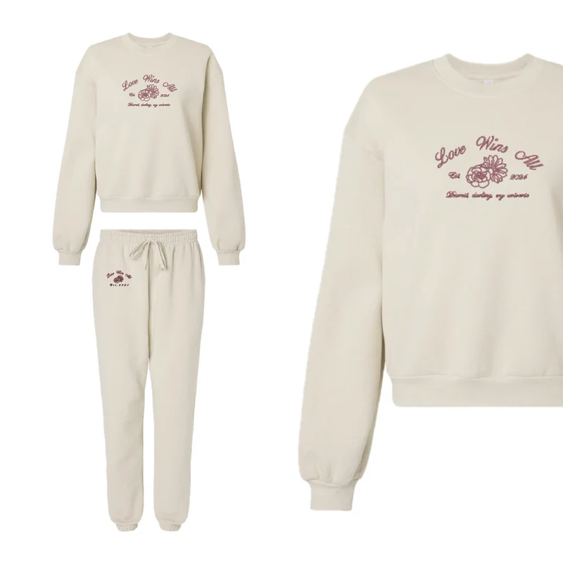 IU - Love Wins All (Crewneck+ Jogger) in CREAM