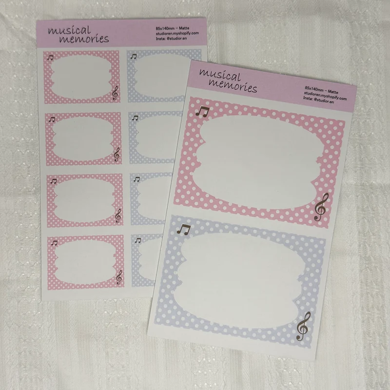 Musical memories frame sticker sheet