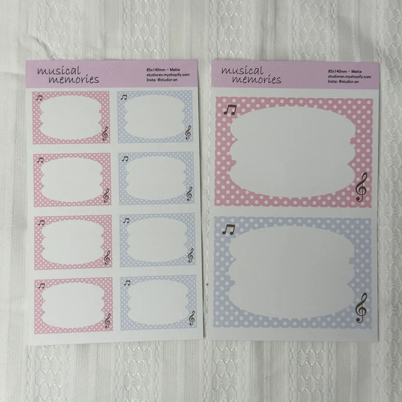 Musical memories frame sticker sheet