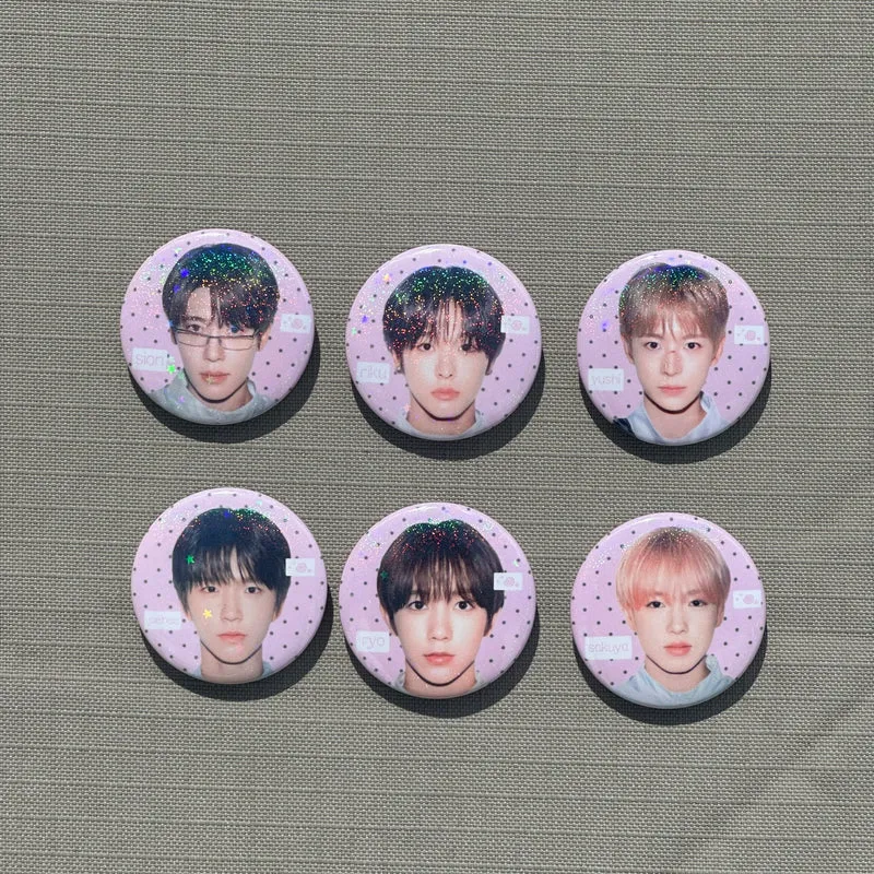 nct wish cupid glitter badges