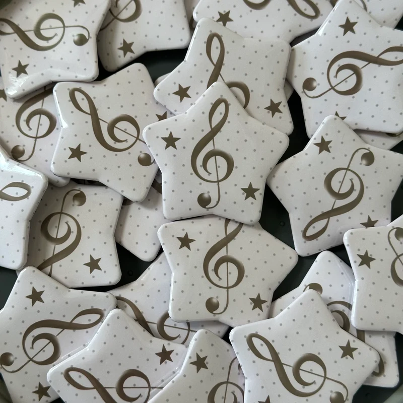 music note star badge