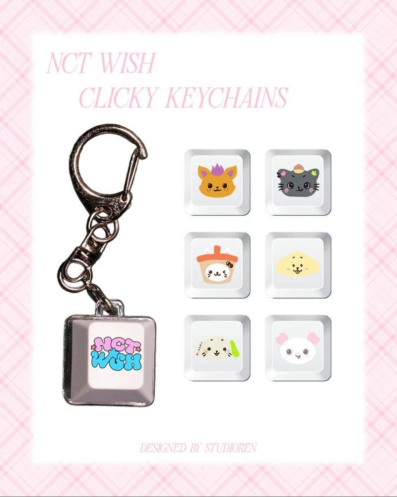 nct wish keycap keychains