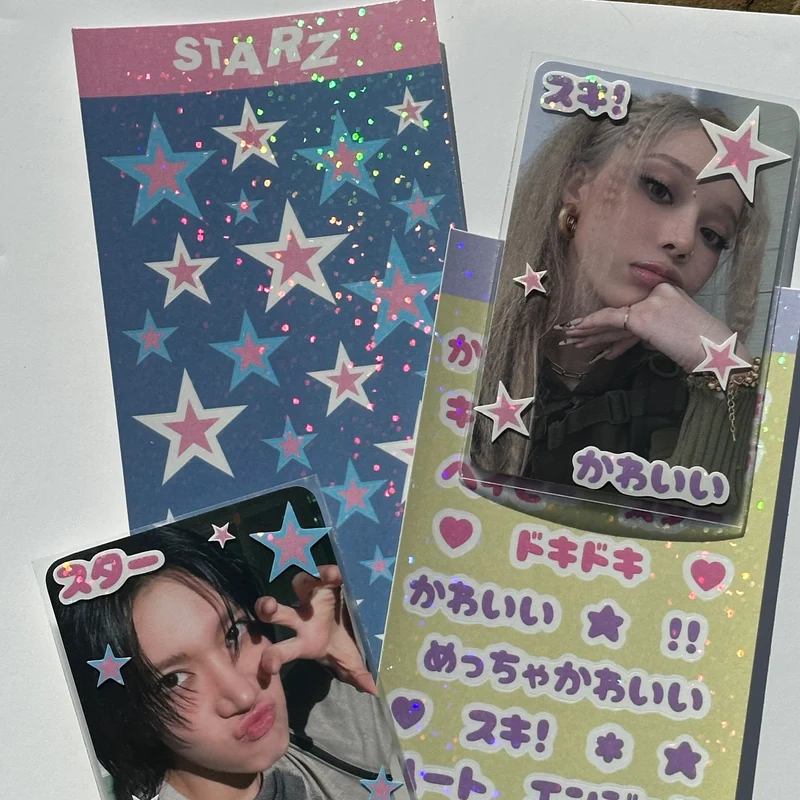 Star glitter sticker sheet