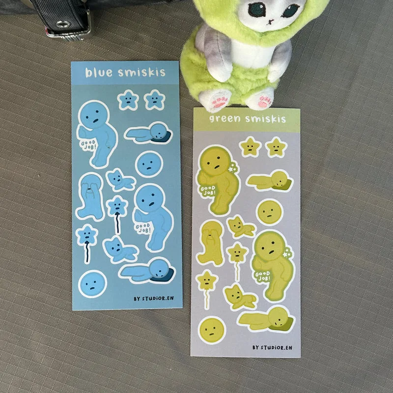 Smiski sticker sheet