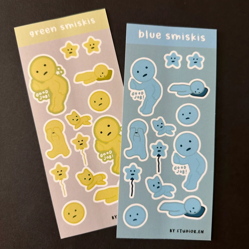 Smiski sticker sheet