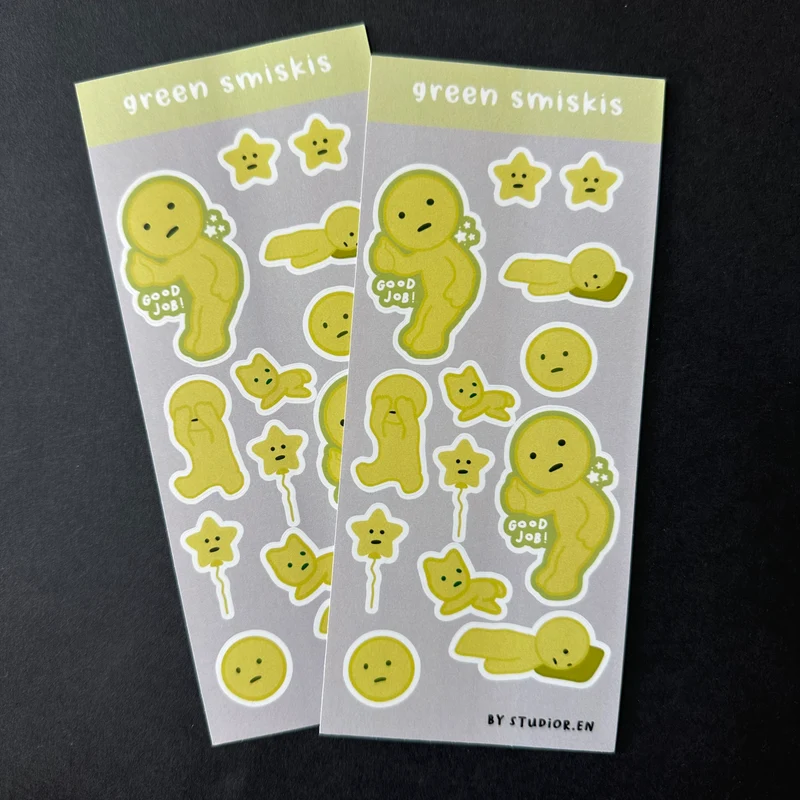 Smiski sticker sheet