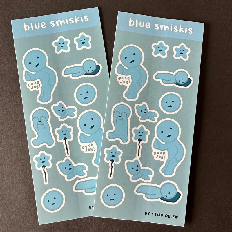 Smiski sticker sheet