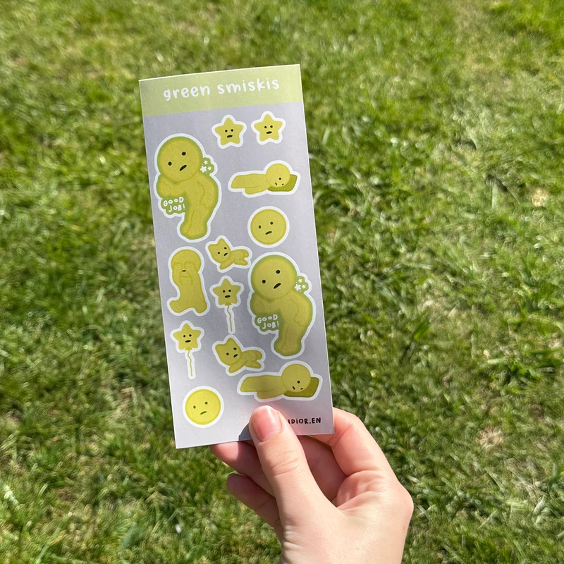 Smiski sticker sheet