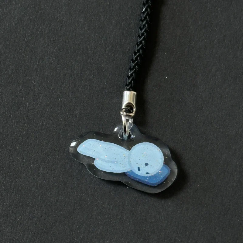 Smiski & miffy glittery phone charms / keychain