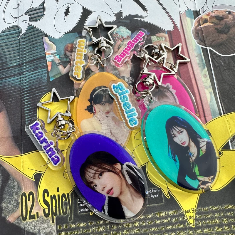 AESPA Member keyrings with name charms