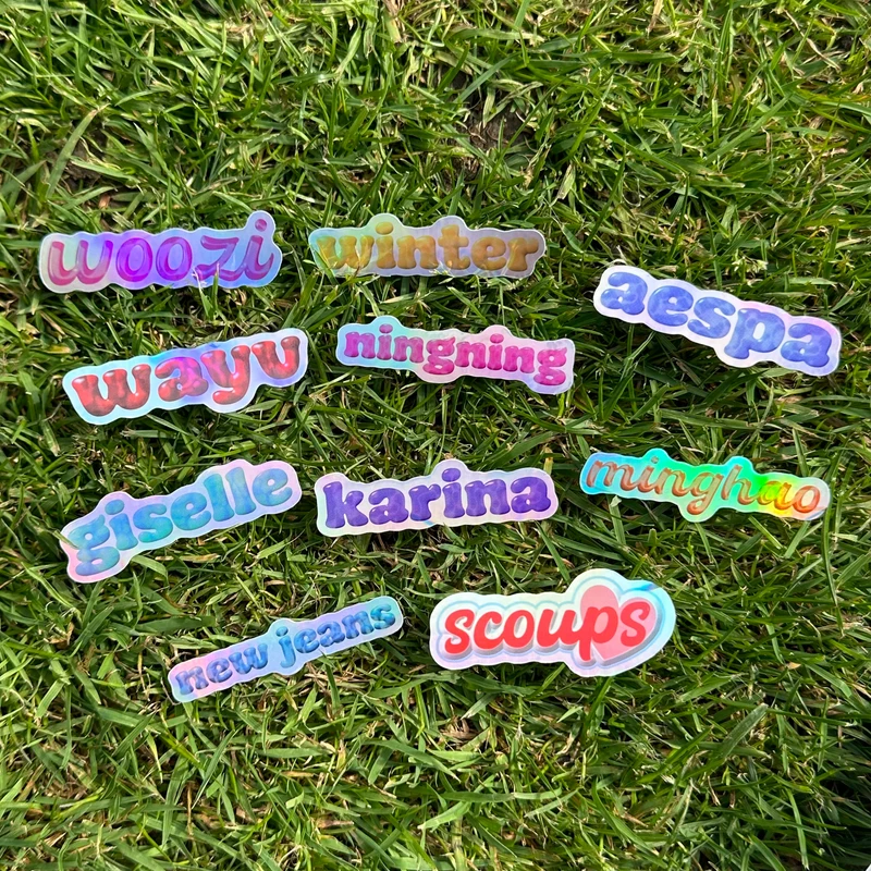Holographic kpop stickers