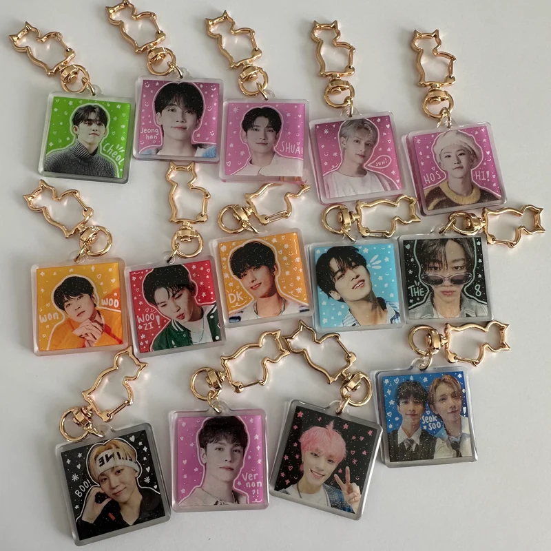 Seventeen square doodle keychains [SALE]