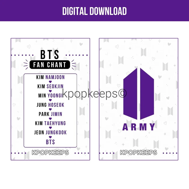 BTS Fan Chant Keychain - Digital Download