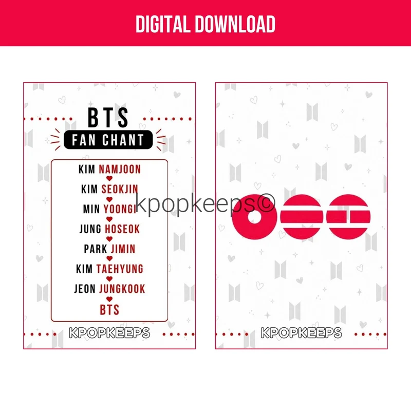 BTS Fan Chant Keychain - Digital Download