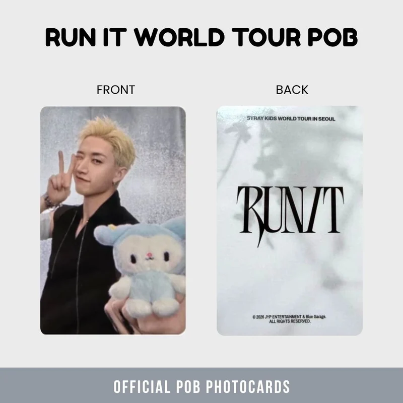 Stray Kids - Run It World Tour Tasy POB Photocard Set (Member Choice)
