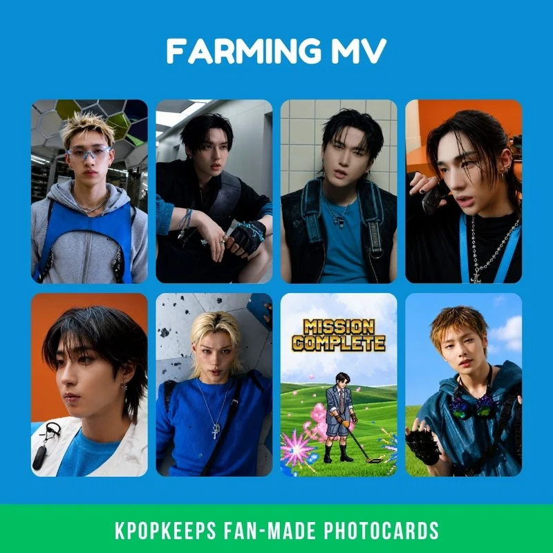 Stray Kids FARMING MV Photocard Set