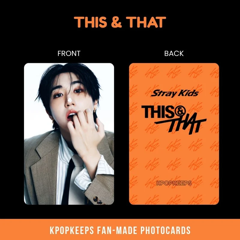 Stray Kids This & That (SET B) Photocards | Fan-made KPop Collectible