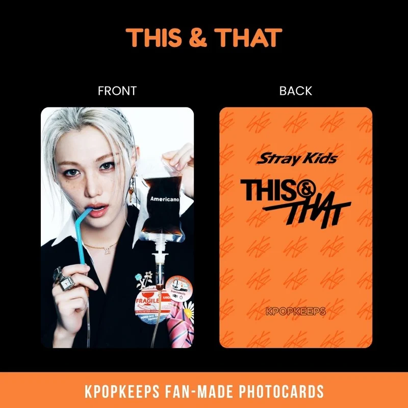 Stray Kids This & That (SET B) Photocards | Fan-made KPop Collectible