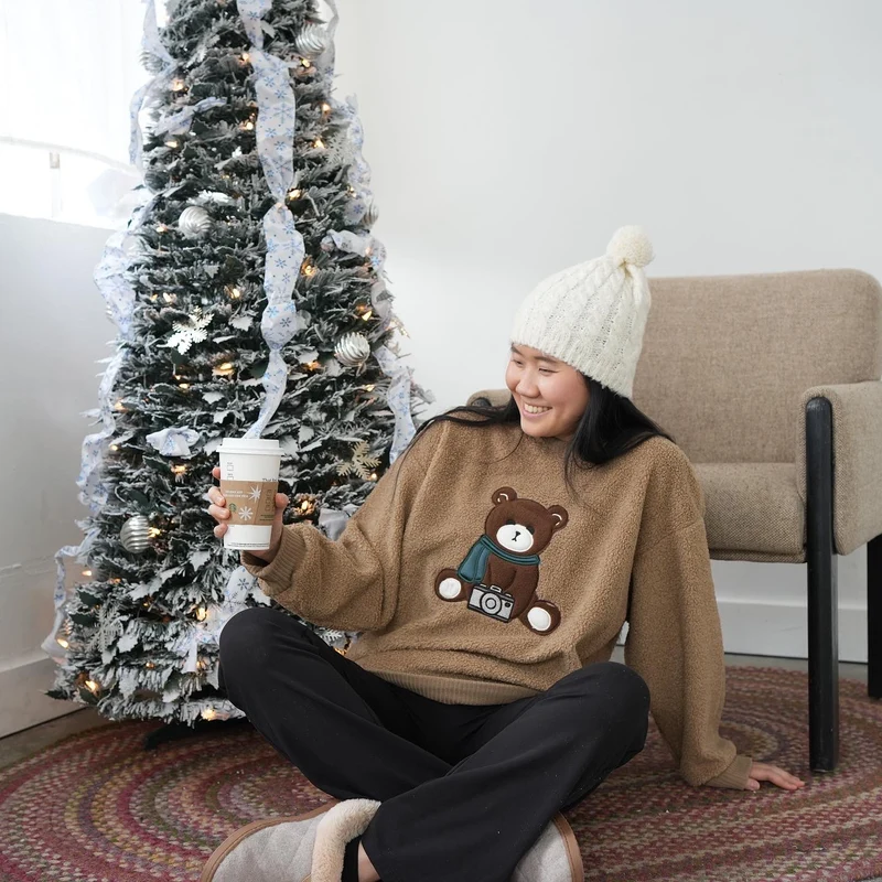 BTS - Bangtan Bear V (Women's Sherpa Sweatshirt)