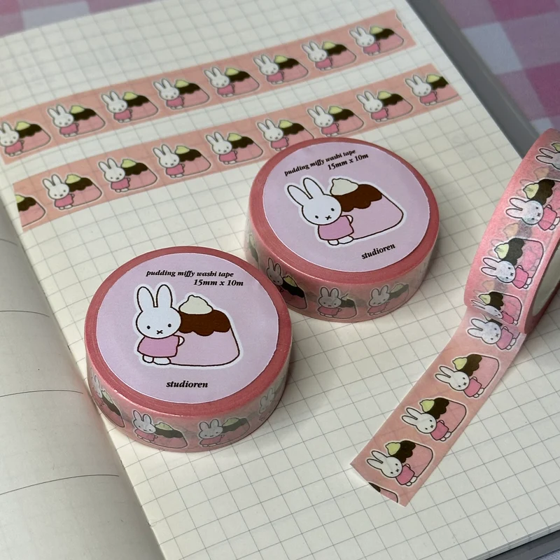Miffy strawberry pudding washi tape