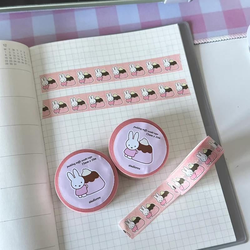 Miffy strawberry pudding washi tape